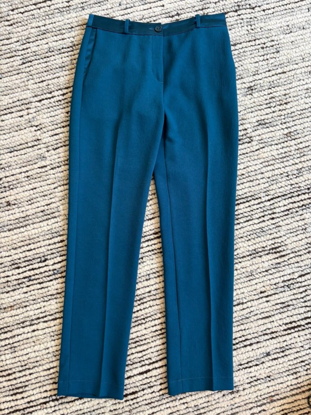 Cotelac Women's Blue Pants with Silk Detail (Size 0)